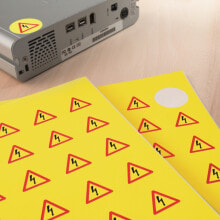 Бумага для печати HERMA 8034 наклейка для принтеров Желтый Самоклеящаяся принтерная этикетка