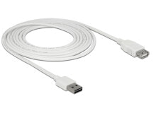 Компьютерные разъемы и переходники DeLOCK 85201 USB кабель 3 m 2.0 USB A Белый