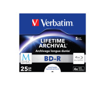 Диски и кассеты диски BD-R Verbatim M-Disc 4x  25 GB 5 шт 43823