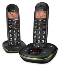 Телефоны Doro PhoneEasy 105wr Duo DECT телефон Черный Идентификация абонента (Caller ID) 380104