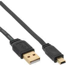 Компьютерные разъемы и переходники InLine 31820F USB кабель 2 m 2.0 USB A Mini-USB B Черный