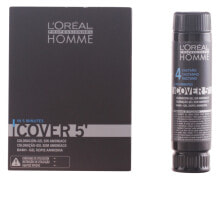 Оттеночные и камуфлирующие средства для волос L'Oreal Professionnel Paris Homme Cover 5 Окрашивающий -гель без аммиака 4 3 х 50 мл