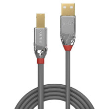 Компьютерные разъемы и переходники lindy 36640 USB кабель 0,5 m 2.0 USB A USB B Серый