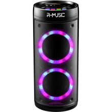 Портативная акустика R-MUSIC Booster Party  kabelloser Hochleistungs-BT-Lautsprecher  600 W  Lichtshow  Equalizer  USB, microSD  LED-Bildschirm  Karaoke