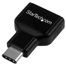 Компьютерные разъемы и переходники starTech.com USB31CAADG кабельный разъем/переходник USB C 3.0 USB A 3.0 Черный