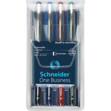 Письменные ручки Edding One Business Черный, Синий, Зеленый, Красный Обычная шариковая ручка 4 шт 183094
