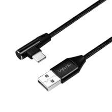 Компьютерные разъемы и переходники logiLink CU0137 USB кабель 0,3 m 2.0 USB A USB C Черный