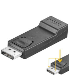 Компьютерные разъемы и переходники Goobay HDMI DisplayPort Adapter HDMI 19p F DisplayPort 20p M Черный 51719