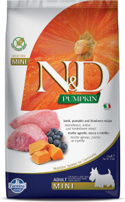 Farmina N&D Grain-Free Adult Mini Pumpkin, Lamb & Blueberry for Adult Dogs Small Breeds - Complete Food, Kilograms: 2.5 kg