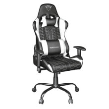Компьютерные кресла Trust GXT 708W Resto Универсальное игровое кресло Черный, Белый 24434