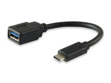 Компьютерные разъемы и переходники Equip 133455 USB кабель 0,15 m 3.2 Gen 1 (3.1 Gen 1) USB C USB A Черный