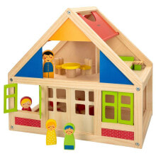 Кукольные домики для девочек деревянный кукольный домик WooMax двухэтажный с аксессуарами и фигурками