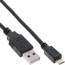 Компьютерные разъемы и переходники inLine 31720Q USB кабель 2 m 2.0 USB A Micro-USB B Черный