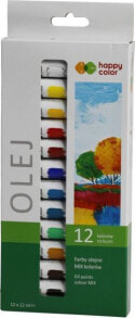 Детские краски для рисования Happy Color Farba olejna 12ml 12 kolorów HAPPY COLOR