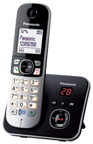 Радиотелефоны Panasonic KX-TG6821GB телефонный аппарат DECT телефон Черный Идентификация абонента (Caller ID)