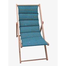 Лежаки и шезлонги PRIVATE GARDEN Quilted lounge chair Douala - Detachable canvas