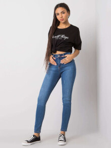 Женские джинсы Женские джинсы скинни  с высокой посадкой синие Factory Price