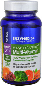 Витаминно-минеральные комплексы Enzymedica Enzyme Nutrition Multi-Vitamin Women's 50 + Цельнопищевые мультивитамины с пробиотиками для женщин от 50 лет 120 капсул