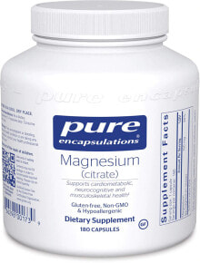 Магний Pure Encapsulations Magnesium Citrate Цитрат магния 180 капсул