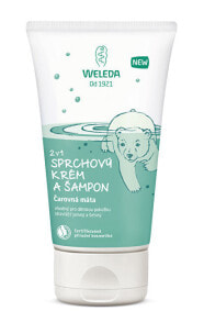 Средства для купания малышей weleda Kids 2-in-1 Shower & Shampoo Fresh Mint Детский шампунь и гель для душа с ароматом мяты 150 мл
