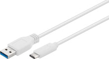 Компьютерные разъемы и переходники goobay 67188 USB кабель 1 m 3.2 Gen 1 (3.1 Gen 1) USB C USB A Белый