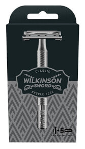 Мужские бритвы и лезвия wilkinson Sword Double Edge Classic Опасная мужская бритва + сменные лезвия 5 шт