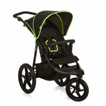 Прогулочные коляски hauck Runner Tricycle Jogger Buggy up to 25 kg with Reclining Function from Birth, Large Pneumatic Wheels for every Terrain, Height-Adjustable Push Handle, Compactly Collapsible Black/Neon Yellow
