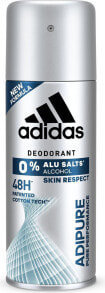 Дезодоранты adidas Adipure Deodorant Spray Стойкий мужской дезодорант спрей без солей алюминия  150 мл
