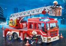 Детские игровые наборы и фигурки из дерева Playmobil Пожарная машинка с лестницей 9463