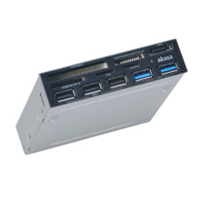 Устройства для чтения карт памяти Akasa AK-ICR-16 кардридер Внутренний Серый USB 3.2 Gen 1 (3.1 Gen 1)