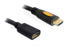Компьютерные разъемы и переходники deLOCK 1m HDMI HDMI кабель HDMI Тип A (Стандарт) Черный 83079