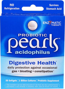 Пребиотики и пробиотики Nature's Way Acidophilus Pearls Пробиотик ежедневного применения для поддержки здоровья  пищеварительной системы 1 млрд КОЕ 30 капсул