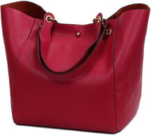 Тоут Женская сумка тоут кожаная красная Coolives Women's 2 in 1 Shopper Shoulder Bag Made of PU Leather Vintage Bags Hobo Handbag Elegant Handbag Bucket Bag for Women Disposable
