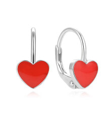 Женские серьги серебряные серьги для девочек с сердечками AGUC1290DL