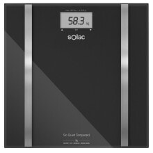 Напольные весы Solac PD7636 Scale Персональные электронные весы Квадратные Черные