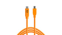 Компьютерные разъемы и переходники Кабель Оранжевый Tether Tools CUC2415-ORG USB 4,6 m 2.0 USB C Mini-USB B