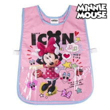 Детские нагрудники и слюнявчики для малышей нагрудник тканевый с карманом - Minnie Mouse - розовый с Минни Маус