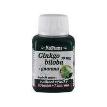 MedPharma  Экстракт листьев Гинкго билоба 30 мг + гуарана 30 таблеток + 7 таблеток в подарок