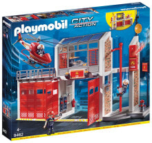 Детские игровые наборы и фигурки из дерева Игровой набор с элементами конструктора Playmobil Пожарная станция ,9462