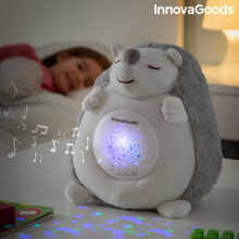 Детские светильники проектор-ночник InnovaGoods Spikey Плюшевый ежик, 5 уровней громкости, 15 мелодий, 3 белых звука