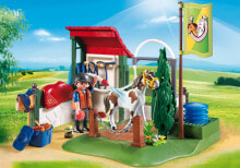 Детские игровые наборы и фигурки из дерева Набор с элементами конструктора Playmobil Country 6929 Лошадиная мойка