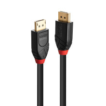 Компьютерные разъемы и переходники Lindy 41169 DisplayPort кабель 10 m Черный
