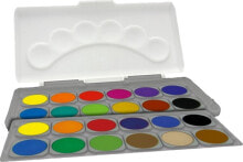 Акварель Ящик для краски школьной палубы, 24 цвета