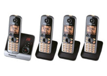 Радиотелефоны panasonic KX-TG6724 DECT телефон Черный Идентификация абонента (Caller ID) KX-TG6724GB