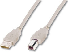 Компьютерные разъемы и переходники ASSMANN Electronic AK-300102-018-E USB кабель 1,8 m 2.0 USB A USB B Бежевый