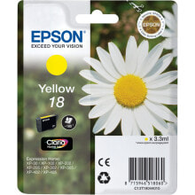 Картриджи для принтеров Epson Daisy Singlepack Yellow 18 Claria Home Ink C13T18044010