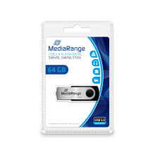 USB  флеш-накопители MediaRange 64GB USB 2.0 USB флеш накопитель USB Type-A / Micro-USB Черный, Серебристый MR912