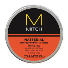 Воск и паста для укладки волос Paul Mitchell Mitch Matterial Ultra Matte Styling Clay Матирующая глина сильной фиксации 85 мл