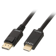 Компьютерные разъемы и переходники Lindy 36923 кабельный разъем/переходник Displayport HDMI Черный