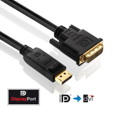 Компьютерные разъемы и переходники pureLink PI5200-100 видео кабель адаптер 10 m DVI-D DisplayPort Черный